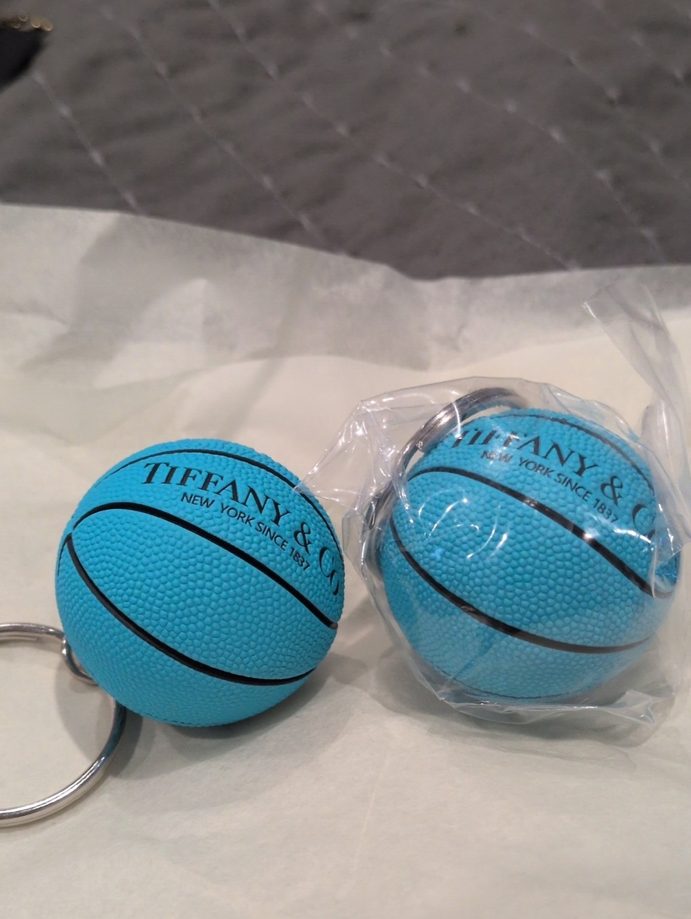 Spaulding Tiffany PROMO Blue Mini Basketball Keychain - Tiffany Blue